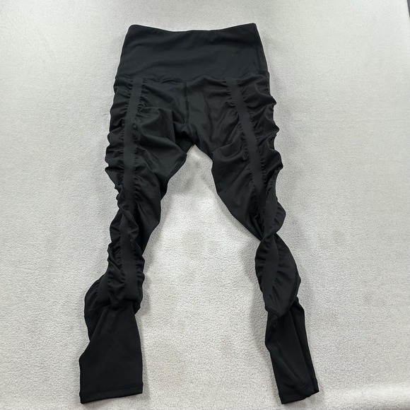 SKINNIFY Leggings Womens Medium Black High Waisted Resistance Band Stretch Pants - Picture 3 of 13